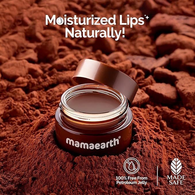 Mamaearth Cocoa Moisture Therapy Lip Balm for Dry & Chapped Lips, 0.52 oz (15 g) | Nourishing & Hydrating Lip Care with Natural Cocoa & Vitamin E | Long-Lasting Moisture for Soft Lips