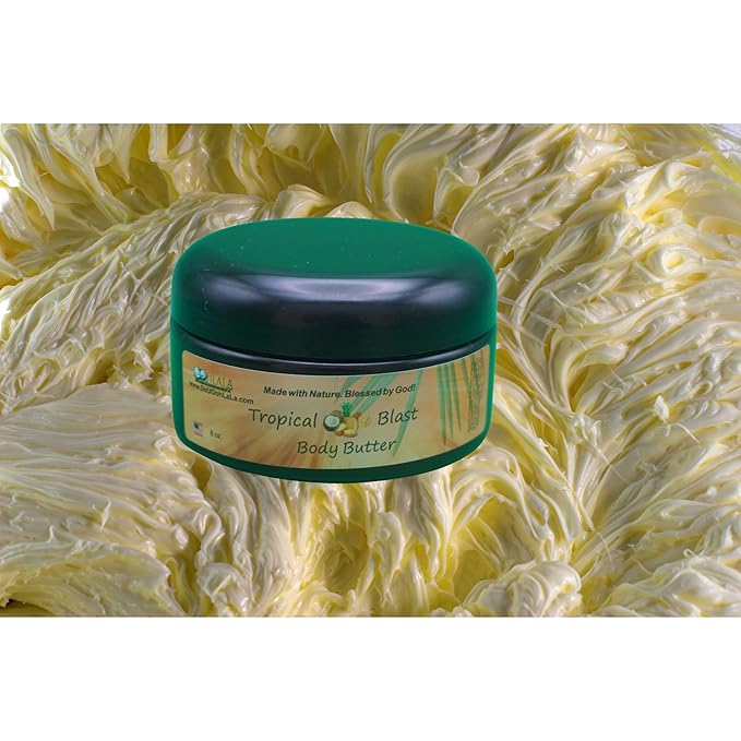 Tropical Blast Body Butter 8 oz. Large-Handmade Deeply Hydrating Ultra Moisturizing Organic Cream