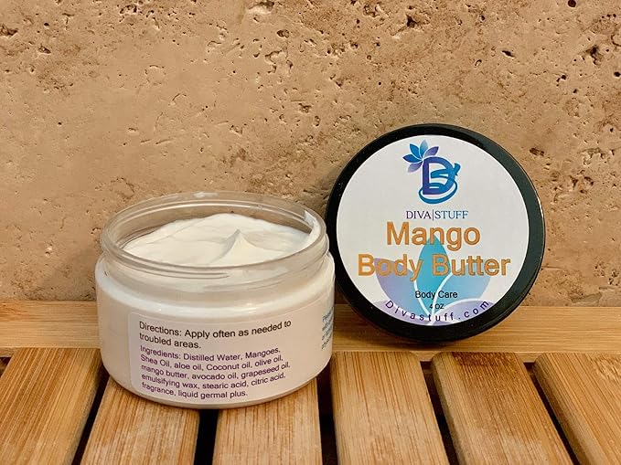 Mango Body Butter, with Fresh Mangos, By Diva Stuff, 4oz