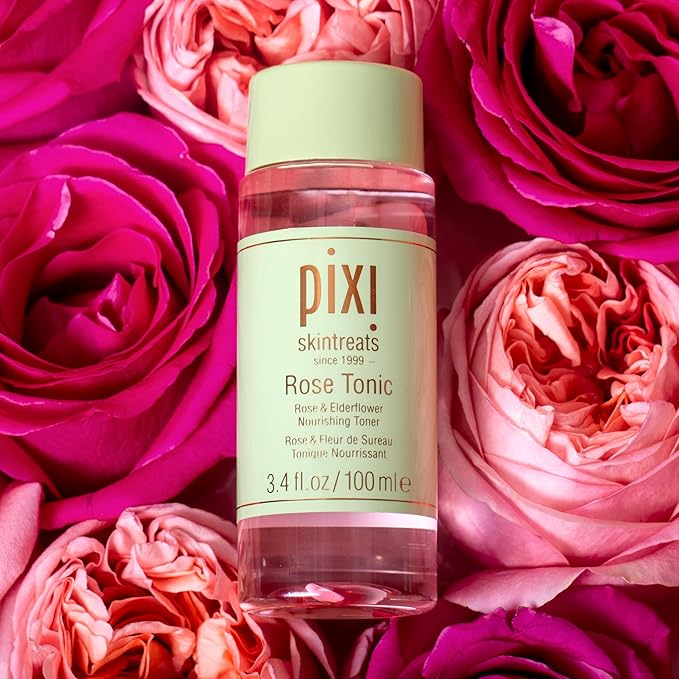 Pixi Rose Tonic Rose Hydrosol Toner Hydrates Skin, Minimize Redness, Rehydrates and Replenishes, 100mL/ 3.4 fl oz