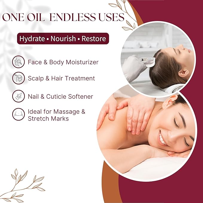 ISLA & FONTANE Jojoba Oil – 600ml (20 fl oz) | 100% Pure & Natural | Golden, Unrefined, Cold Pressed | Hexane-Free Carrier Oil for Skin, Hair, Face, Nails & Body Moisturizing