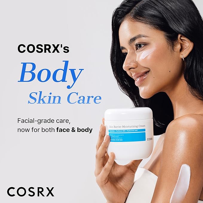 COSRX Skin Barrier Moisturizing Body Cream | 100-Hour Hydration For Dry to Extremely Dry Skin, with Ceramide & Hyaluronic Acid | Unscented, Non-Greasy | 15.2 fl oz, Korean Skin Care