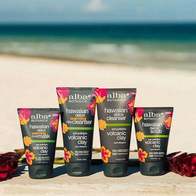 Alba Botanica Hawaiian Detox Cleanser, Anti-Pollution Volcanic Clay, 6 Oz