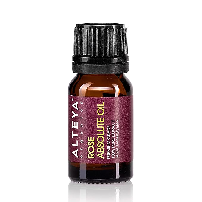 Alteya Organics Bulgarian Rose Absolute (100% Pure Rose Oil) - 10ml, from Rosa Damascena Bulgaria, Authentic, Certified