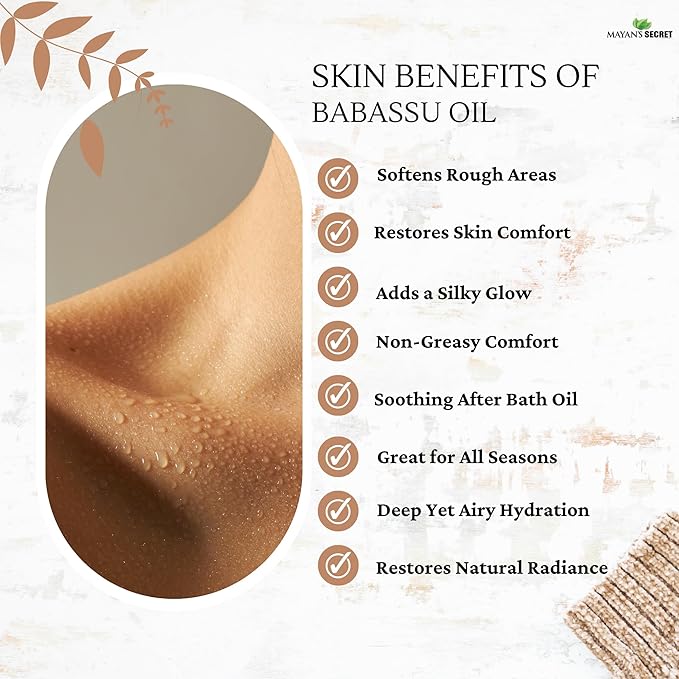 Mayan's Secret Babassu Oil Organic, 4oz - Carrier and Essential oils for Skin Care, Hair, Body Moisturizer for Face-Anti Aging