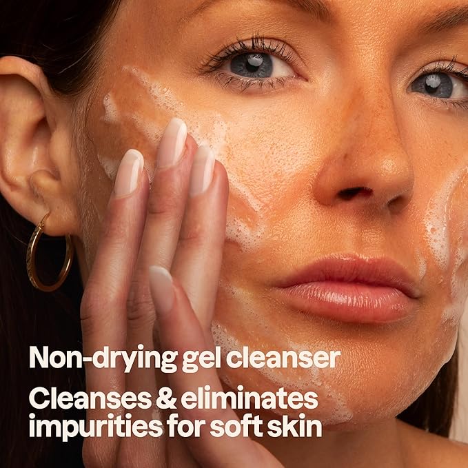 ATTITUDE Revitalizing Cleansing Gel, Gentle Face Wash with Betaine & Niacinamide for Radiant, Healthy-Looking Skin, EWG Verified, Vegan, Unscented, 3.4 Fl Oz