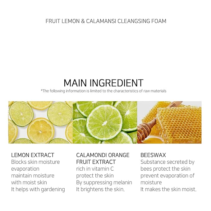 LEBELAGE Korean Lemon Facial Cleanser 3.38 oz | Cleansing Foam Face Wash | Low pH Gentle Hydrating Daily Facial Cleanser Sensitive Skin | Deep Cleansing Foaming Cleanser, Pore Care-All Skin Types