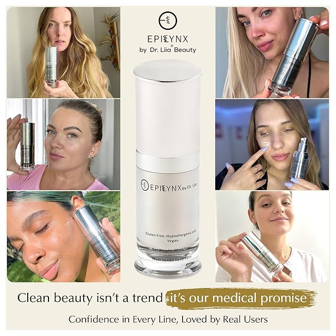 EPILYNX Face Moisturizer Lotion - Illuminating Moisturizer Face Cream for Dry & Sensitive Skin - with Hyaluronic Acid, Aloe Vera, Borage Oil & Peptides - Vegan Cruelty-Free Moisturizing Cream - 30 ml