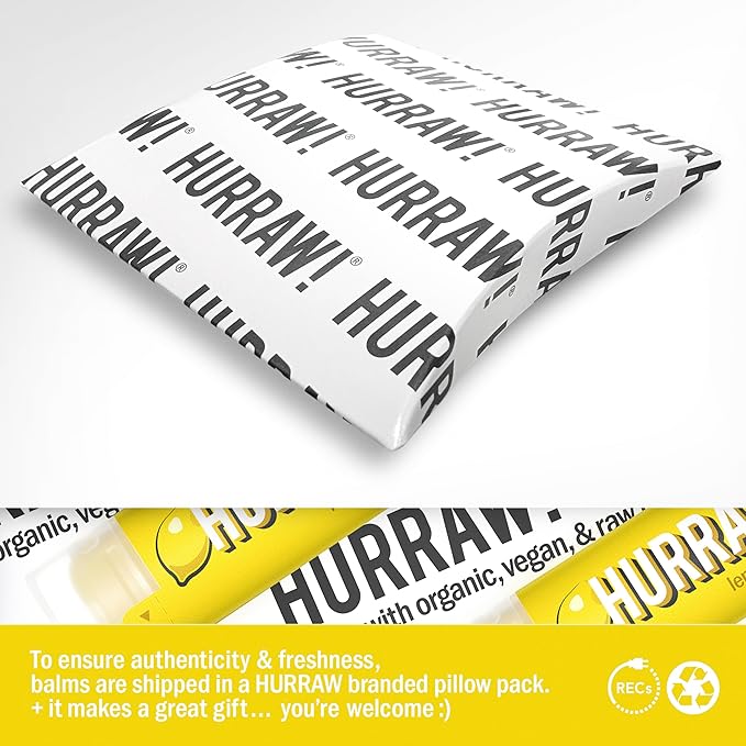 Hurraw! Lemon, Orange, Lime Lip Balms, 3 Pack Bundle: Organic, Certified Vegan, Cruelty and Gluten Free. Non-GMO, 100% Natural Ingredients. Bee, Shea, Soy and Palm Free. Made in USA