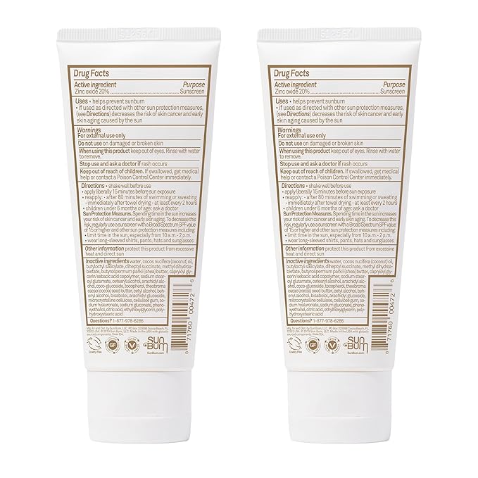 Sun Bum Mineral Spf 50 Sunscreen Lotion Vegan and Hawaii 104 Act Compliant (Octinoxate & Oxybenzone Free) Broad Spectrum Natural Sunscreen With UVA/UVB Protection 2 Pack