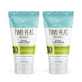 Two Peas Organics Mineral Sunscreen SPF 30 Lotion, Non-Nano Zinc, Reef Safe, Baby & Family Sensitive Skin, Water-Resistant 80 Min, Unscented, Organic & Cruelty Free, 3 oz Twin Pack
