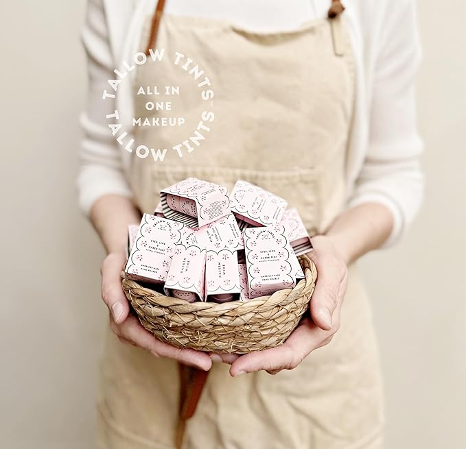 / Natural Tallow Lipstick/Tint - Buildable Natural Color (Blush Berry)