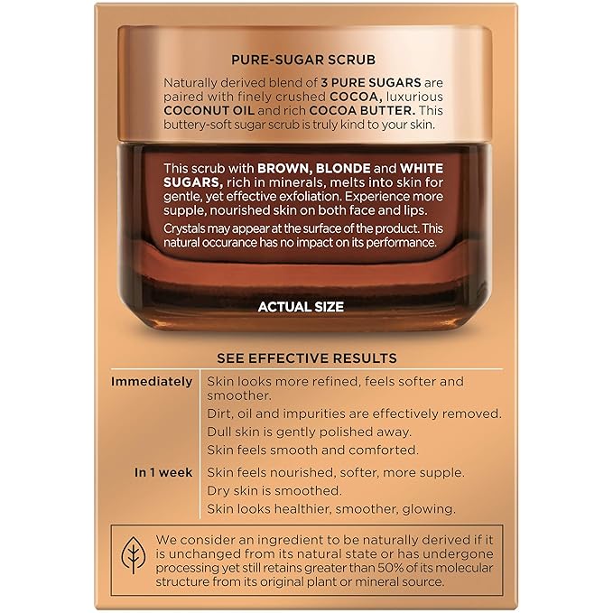 L’Oreal Paris Skincare Pure Sugar Scrub Nourish and Soften, 1.7 oz.