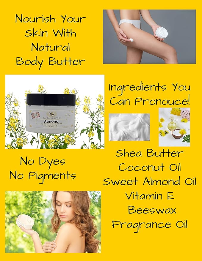 Lu Lu's Suds Hand Made All Natural Body Butter (4 oz, Vanilla Spice)