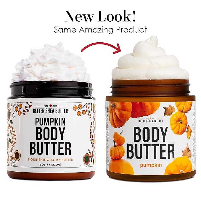 Pumpkin Body Butter with Organic Shea Butter | Pumpkin Spice Lotion for Women | Non Greasy Body Cream | Body Care Favorite with Pumpkin Spice Scent