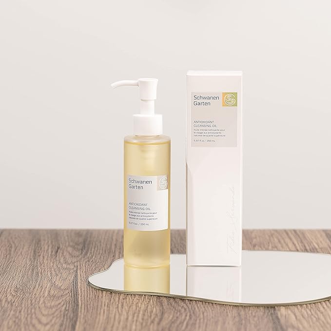 Schwanen Garten Cleansing Oil 5.07oz / 150ml - Gently oil-based deep cleanser, Makeup Remover, Organically grown & Handpicked ingredients, Vegan, Clean beauty