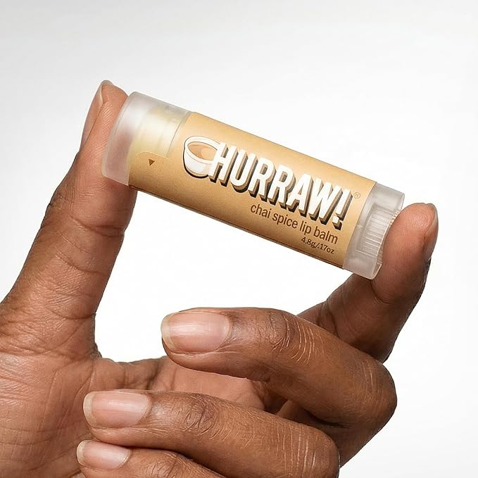 Hurraw! Chai Spice, Green Tea, Coffee Bean Lip Balms, 3 Pack Bundle: Organic, Certified Vegan, Cruelty and Gluten Free. Non-GMO, 100% Natural Ingredients. Bee, Shea, Soy and Palm Free. Made in USA