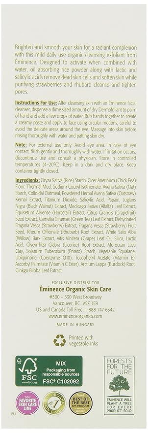 Eminence Strawberry Rhubarb Dermafoliant, 4.2 Ounce