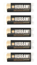 Hurraw! Sun Lip Balm (Zinc Oxide Protection, Broad Spectrum SPF 15, Tangerine, Chamomile), 5 Pack: Organic, Certified Vegan, Gluten Free. Non-GMO, All-Natural. Bee, Shea, Soy & Palm Free. Made in USA