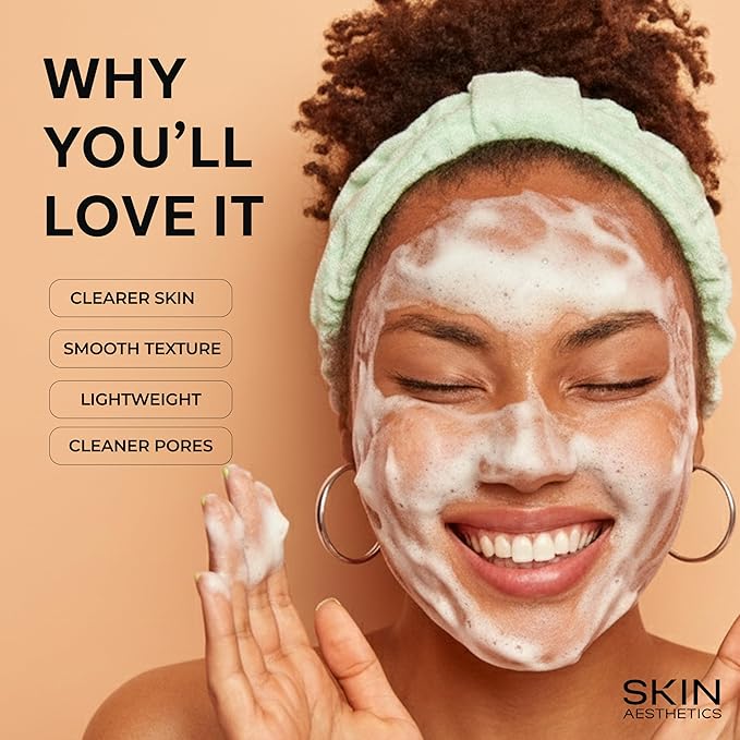 Skin Aesthetics Vitamin C & Turmeric Face Scrub – Gentle Exfoliator For Dark Spots, Uneven Tone & Glowing Skin – Dermatologist Tested, Anti-Aging, Korean Skin Care – Clean Beauty, Vegan – 6.76 Fl Oz