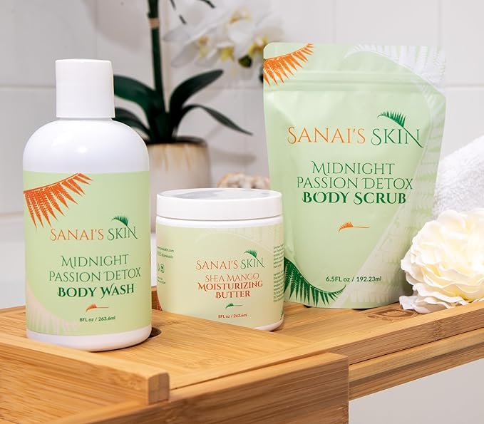 Sanai's Skin Moisturizing Body Butter | Shea Mango Moisturizing Butter | Moisturizing & Nourishing for Normal to Dry Skin | Shea Butter, Mango Butter, Sweet Almond Oil - 8 oz