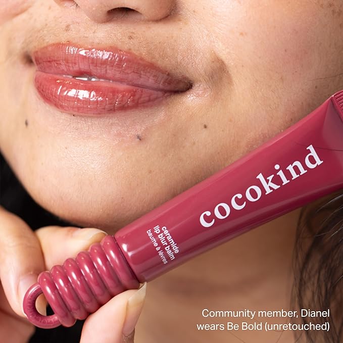 Cocokind Ceramide Lip Blur Balm, Be Bold - Burgundy Hydrating Lip Balm with Ceramides & Peptides, Made for Sensitive Skin & Lips, Unflavored & Fragrance-Free - 6 pack