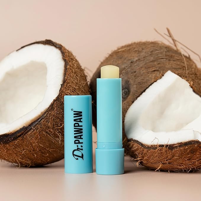 Dr. PawPaw Lip Balm - Hydrating Lip Balm Moisturizer with Aloe Vera for Deep Nourishment - Castor Oil Enriched - Coconut - 0.13 oz