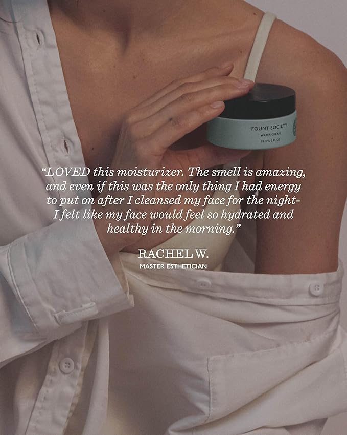Water Cream Moisturizer - 2 fl oz Gel Cream for Hydrated Skin - Antioxidant-Rich Day Cream with Peptides & Squalane - Vegan & Cruelty-Free - No Parabens or Synthetic Fragrances