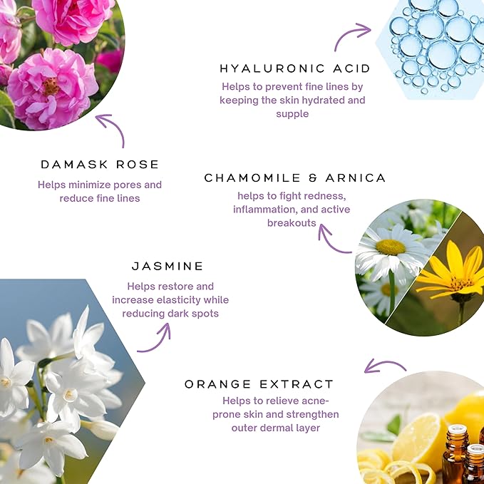 Spa Sciences - Hydrating Tonic - Made in the USA - with Chamomile & Arnica Extract, Hyaluronic Acid - Nourish, Restore, Condition - Vegan - for All Skin Types - 2.5oz