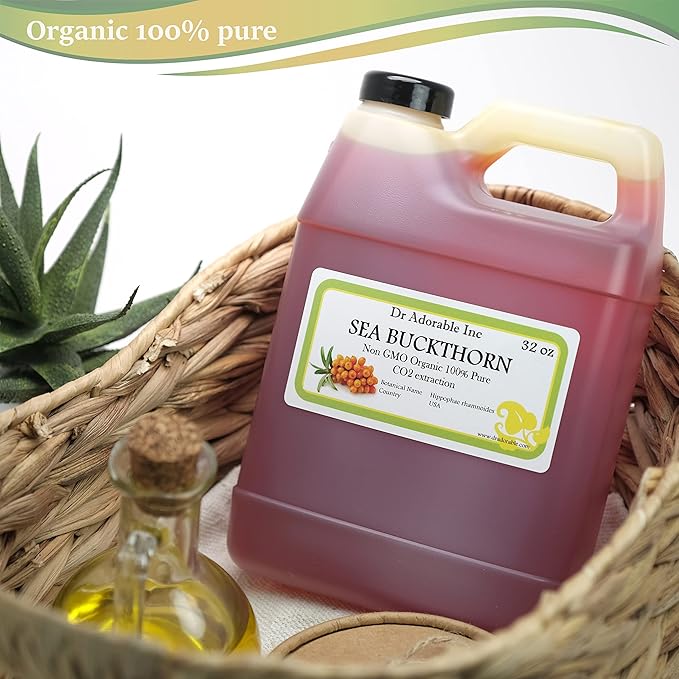 Dr Adorable - 32 oz - Sea Buckthorn Oil - 100% Pure Natural Premium Organic (Co2 Extracted)