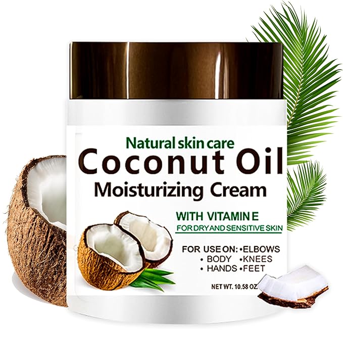 Coconut Oil Cream. Spa size 10.5 oz Moisturizing Cream. Coconut Oil for Face, Hands, Hair. Intense Hydration For Dry skin