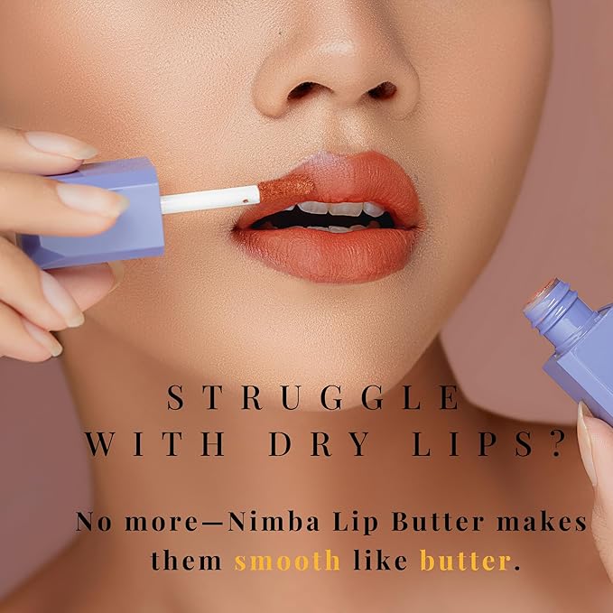 NIMBA Lip Butter - Alcohol-Free, Non-Sticky and Intense Hydration (Rosewood)