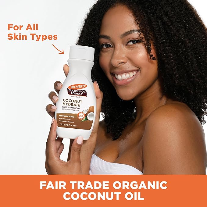 Palmer's Coconut Oil Formula Body Lotion for Dry Skin, Hand & Body Moisturizer with Green Coffee Extract & Vitamin E, Flip Cap Bottle, 8.5 Fl Oz (Pack of 1)