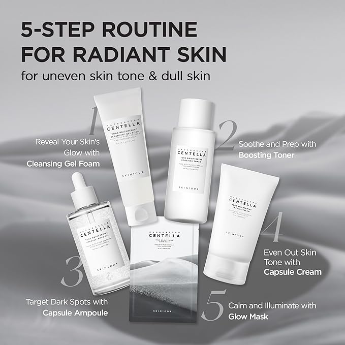 SKIN1004 Tone Balancing Capsule Ampoule, Niacinamide & Centella Serum for Face, Korean Hydrating Facial Serum for Unevne Skin Tone with Tranexamic Acid, Korean Skin Care, 3.38 fl.oz / 100ml