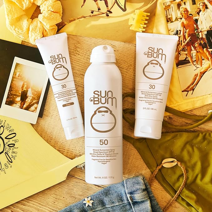 Sun Bum Mineral SPF 30 Tinted Face Sunscreen-Matte Primer-Broad Spectrum Moisturizing Sunscreen with Vitamin E-Hawaii 104 Act Compliant (Without Octinoxate&Oxybenzone)-Travel Size 1.7 oz,(Pack of 2)
