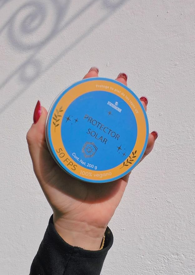 Sunscreen SPF 50, biodegradable, vegan, with cactus extract, water resistant. sunscreen, against UV rays. 200g