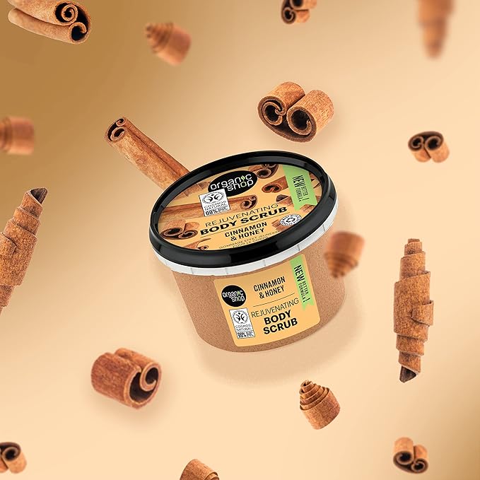 Organic Shop Body Scrub Natural Cinnamon and Honey 250ml