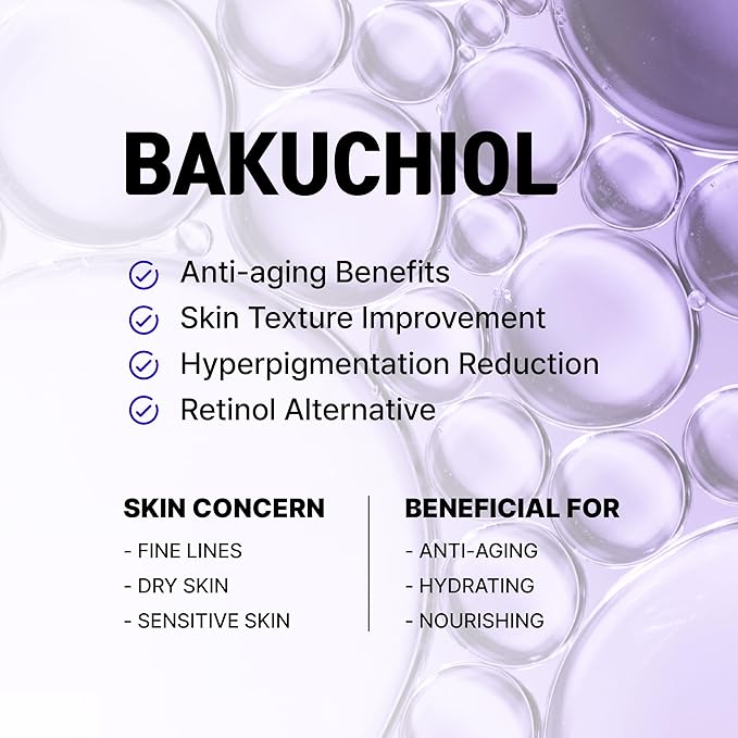 Korean Bakuchiol Concentrate DIY Mix-in Serum 30,000 ppm - High Potency Retinol Alternative | Wrinkle Reduction Skin Firming & Smoothing - Anti-Aging Sensitive Skin Vegan & Cruelty-Free Non-GMO 1 oz