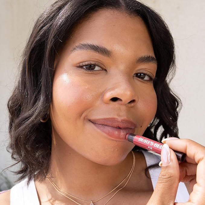 Burt's Bees Shimmer Lip Tint Set, Tinted Lip Balm Stick, Moisturizing for All Day Hydration with Natural Origin Glowy Pigmented Finish & Buildable Color, Champagne (8-Pack)