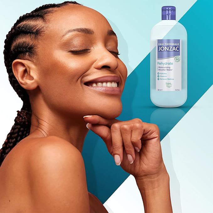 Eau Thermale Jonzac 99% Organic Micellar Water - Natural Eye & Face Makeup Remover - Hydrating With Thermal Spring Water - For Sensitive Skin - Non-Toxic - Agua Micelar Orgánica - 16.9 Fl Oz