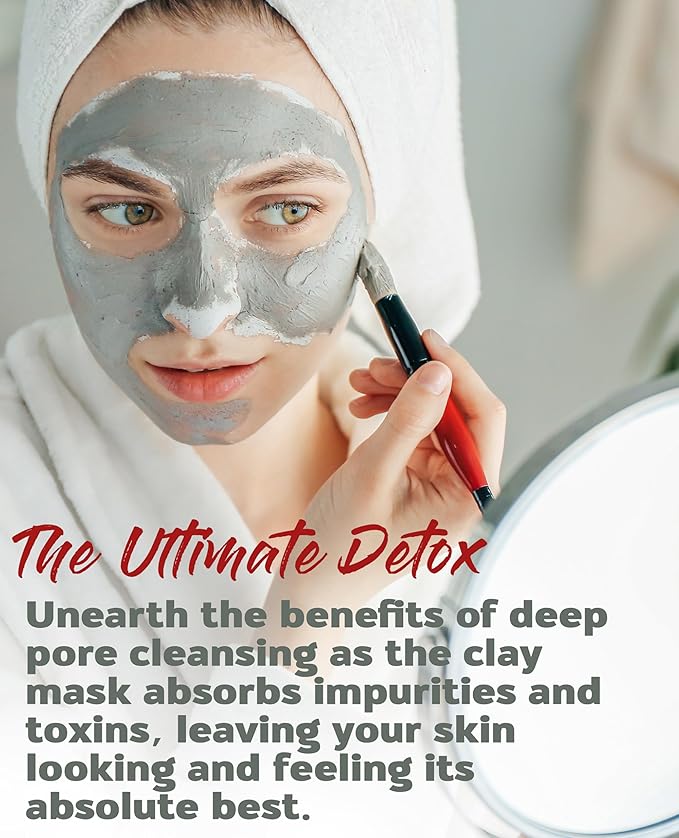 Aztec Secret Essential Indian Clay Mask Kit by Etana – 100% Natural Calcium Bentonite for Deep Pore Cleansing - Facial, Hair & Body Detox Set With Accessories (Pack of 2)
