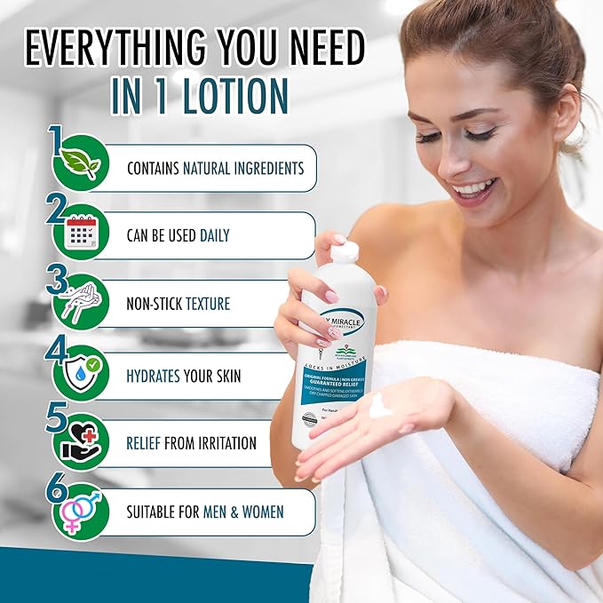 GLY MIRACLE Lightly Scented Non-Greasy Body Lotion, 12 oz High-Glycerin Hydration for Extremely Dry Skin, Hands, Feet & Body