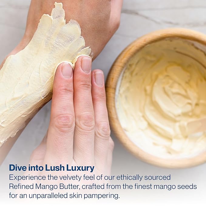 uh*Roh*Muh Premium Refined Mango Butter - Skincare and Hair Care Essential for Silky Smooth Hydration | DIY Beauty Essential Body Butter, Your Ultimate Dry Skin Solution Net Wt:0.8kg/1.75lb