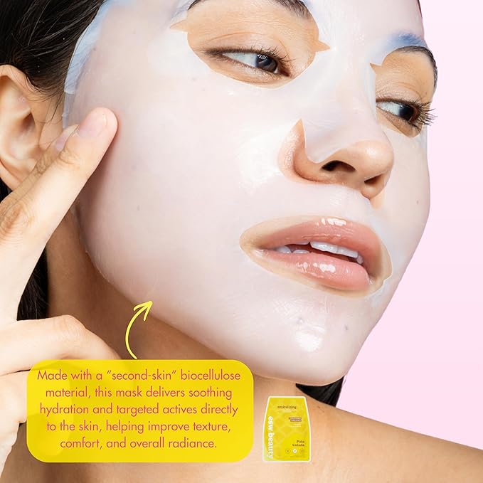 ESW Beauty Piña Colada Revitalizing Face Mask - Refreshing, Vegan Face Mask with Pineapple & Coconut Water for Glowing Skin