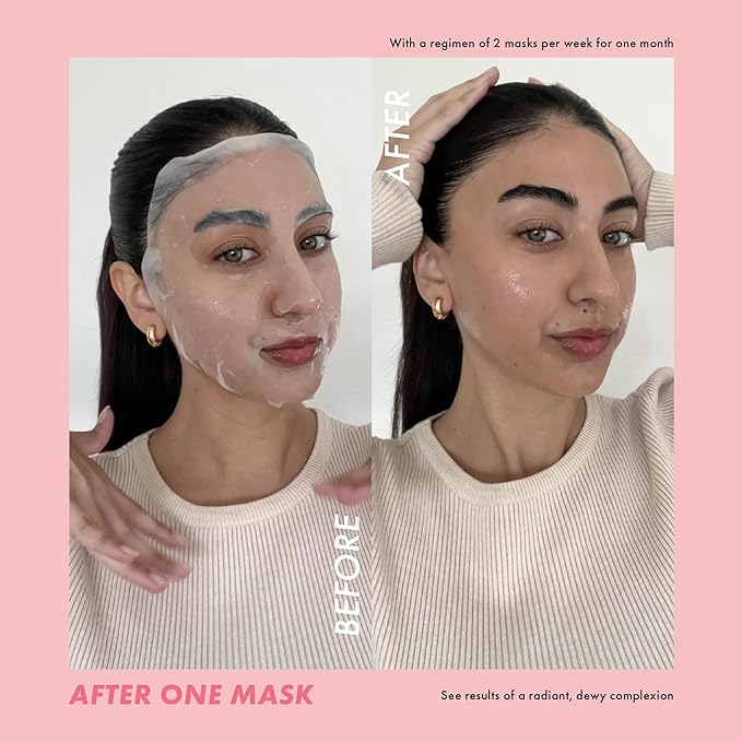 ESW Beauty Most Loved K Beauty Skincare Set - Hydrating Face Masks & Under Eye Patches - Iced Chai Latte Eye Patches - Strawberries & Cream, Deep Detox, The Pink Dream, & Green Reset Face Masks
