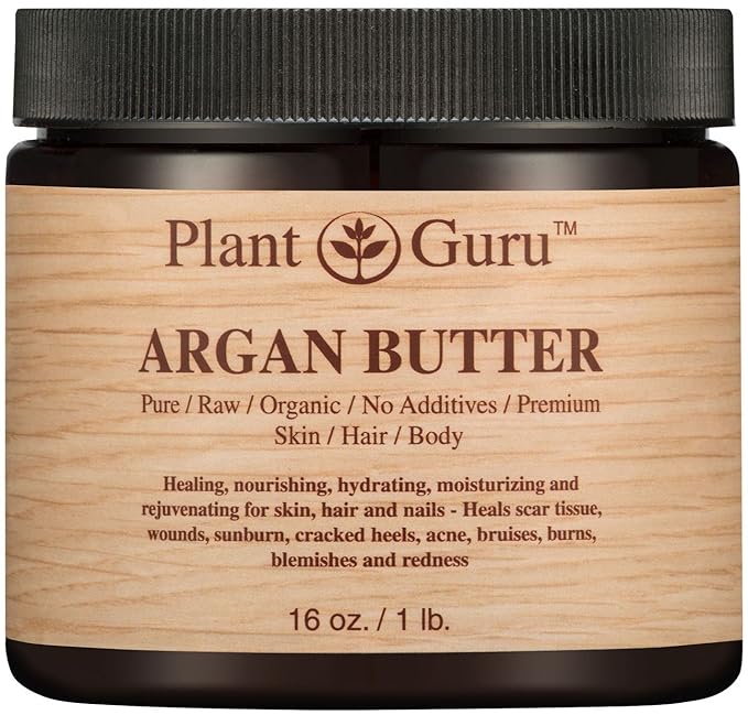 Argan Butter 16 oz. 100% Pure Raw Fresh Natural Cold Pressed. Skin Body and Hair Moisturizer, DIY Creams, Balms, Lotions, Soaps.