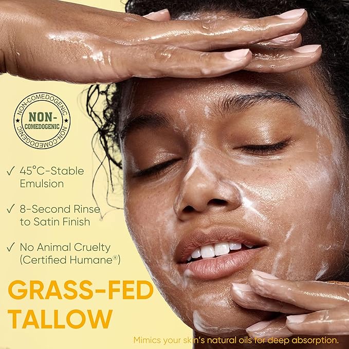 Grocerism Cleansing Balm Makeup Remover, Manuka Honey & Grass-Fed Tallow with Soothing Cica (Centella), Melts Waterproof Mascara & SPF, Non-Comedogenic for Sensitive Dry Skin & Eyes, 3.53 Oz