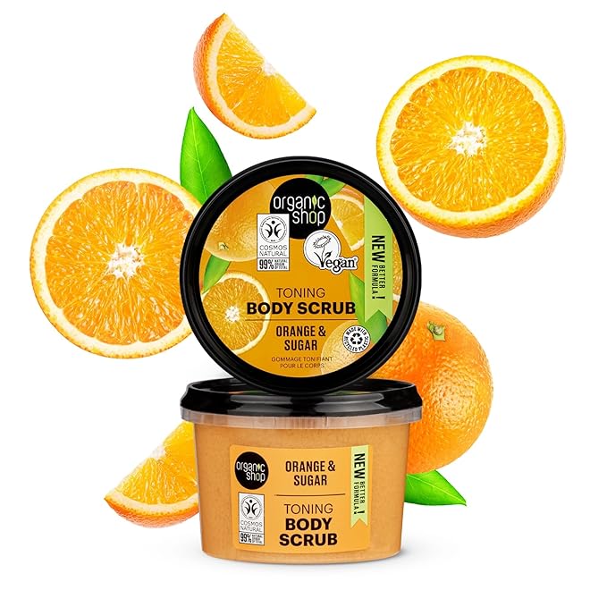 Organic Shop Body Scrub Natural Sicilian Orange and Sugar 250ml