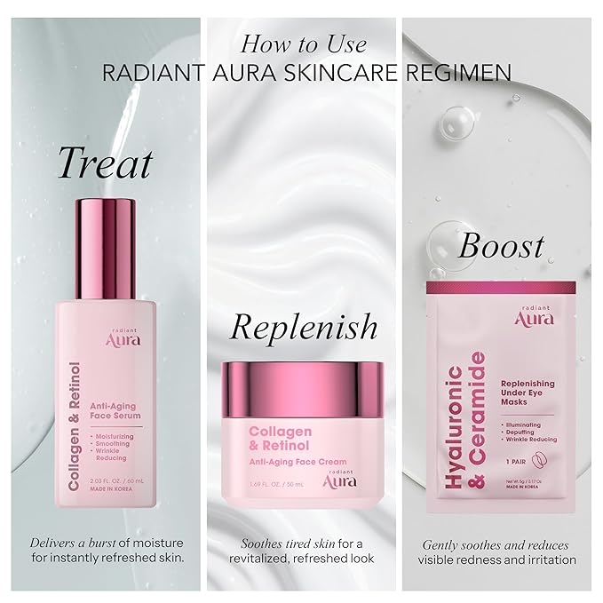 Collagen & Retinol Face Cream – Dermatologist Tested, Anti Aging, Korean Skin Care – Firming, Anti Wrinkle, Hydrating Moisturizer, Pore Care – Vegan, Clean Beauty – Pack of 2