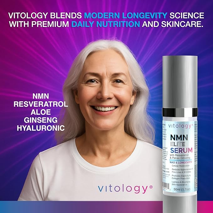 NMN + Resveratrol Face Serum – Cellular Renewal & Anti-Aging Formula with Hyaluronic Acid, Aloe & Ginseng – Boost NAD⁺, Hydrate, Firm & Revitalize Skin for Youthful Radiance – 1.7 fl oz